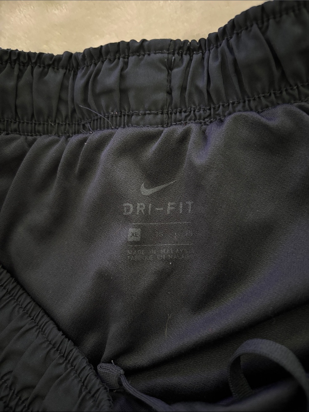 Nike Black Women's Athletic Shorts with White Trim - Picture 4 of 4